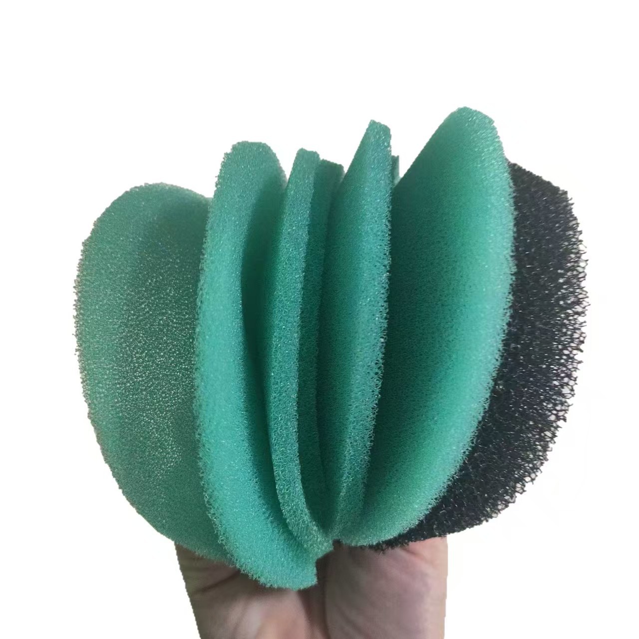 聚氨酯过滤绵高密度阻燃泡棉卷材黑色泡沫圆形海绵切割垫片