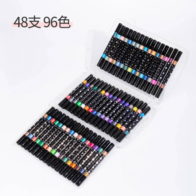 Doble cabeza de doble color marcador de flash nuevo tipo de pinza de gel de flash pintura de acrílico para niños copiar a mano color