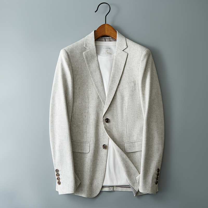 Spring and Autumn New high quality Men's Casual Suit Fashion Linen Single Western Jacket All-match Small Suit 2301 Spring and Autumn New high quality Men's Casual Suit Fashion Linen Single Western Jacket All-match Small Suit 2301