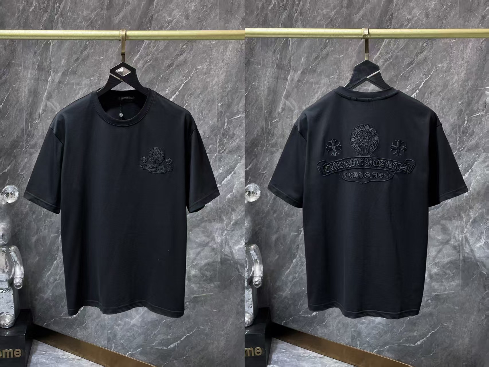 Chrome Heart 24 nuevo Crocodile de verano de moda europea y americana camiseta de manga corta para hombres y mujeres
