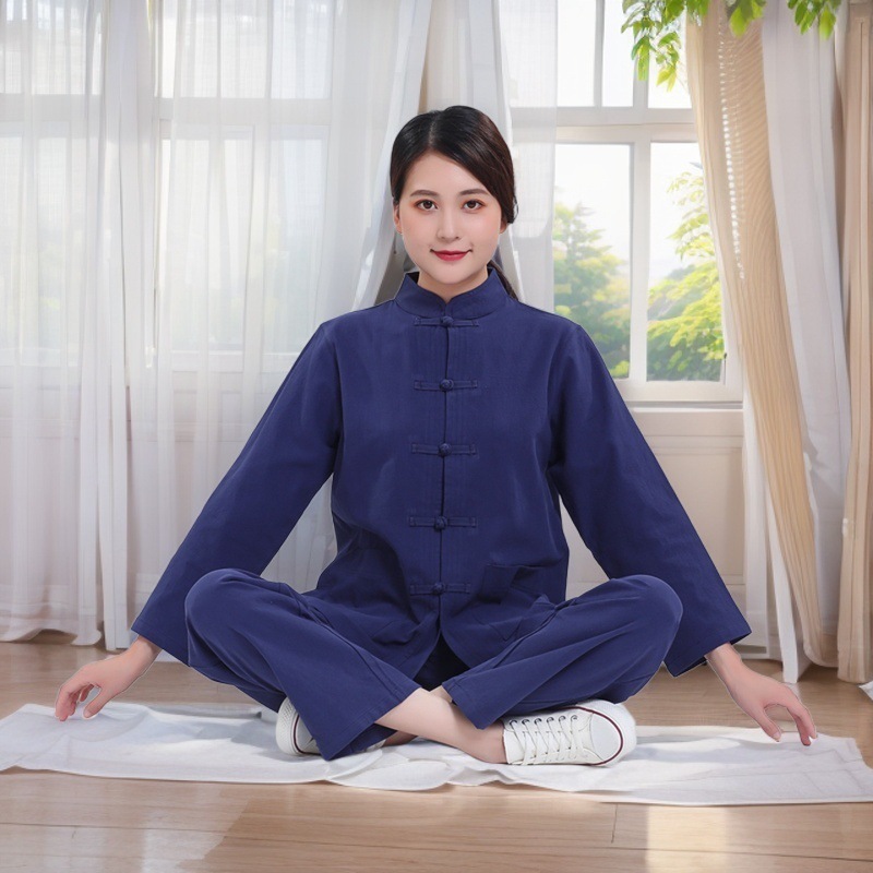 Haiqing Jushi Suit Female Buddha Style Zen Suit Male Zen Style Retro Buddha Suit Summer Spring and Autumn Pure Cotton Suit