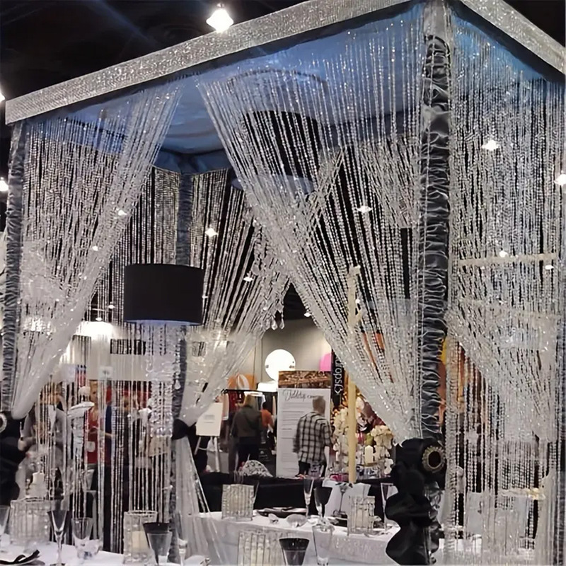 Crystal Bead Curtain Wedding Acrylic DIY Handmade Material Plastic New Road Guide Ceiling Ring Props Connection