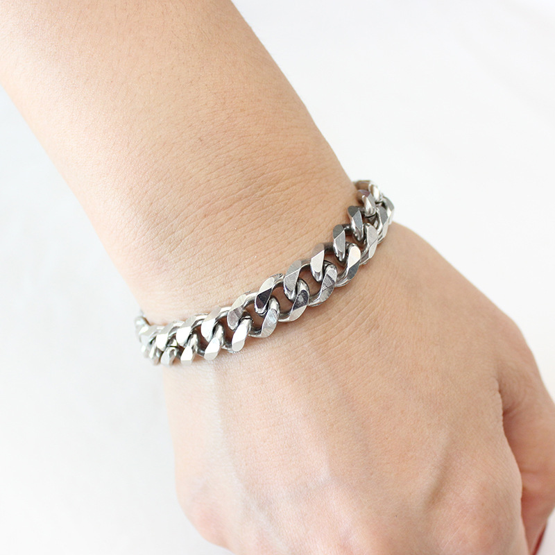 Solid Color Pattern Fashion Solid Color Stainless Steel Men's Bracelets Men's Chain Bracelets