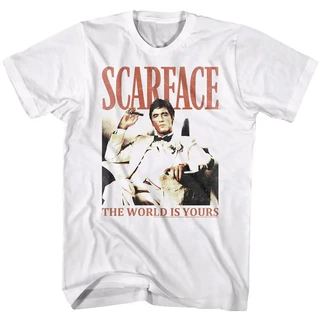 欧码跨境纯棉Scarface Tony Montana World is Yours Mens  Wte B