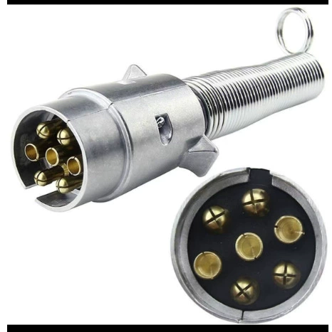 TM3012E 7-контактный 12-вольтовый алюминиевый разъем плюс пружинный кабельный разъем грузовика