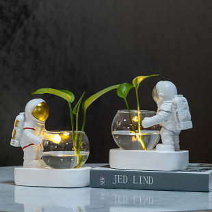 Creative astronaut with light, space decorations for living room, hourglass, Birthday gift