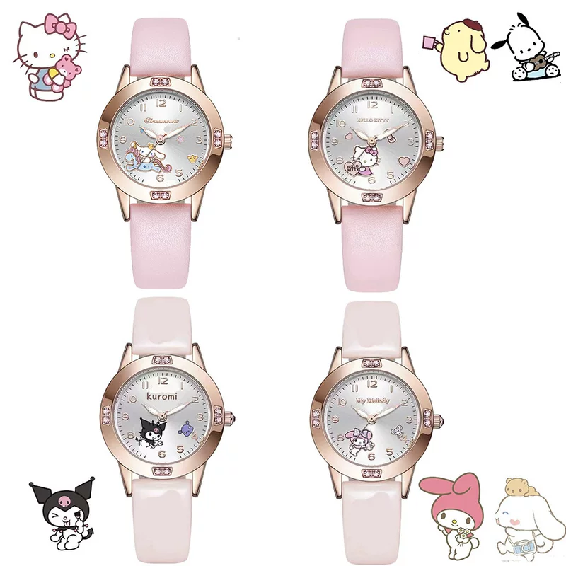 New Cuolomi Jade Gou Dog Sanrio Cute Cartoon Diamond Girl Student Watch Quartz Watch
