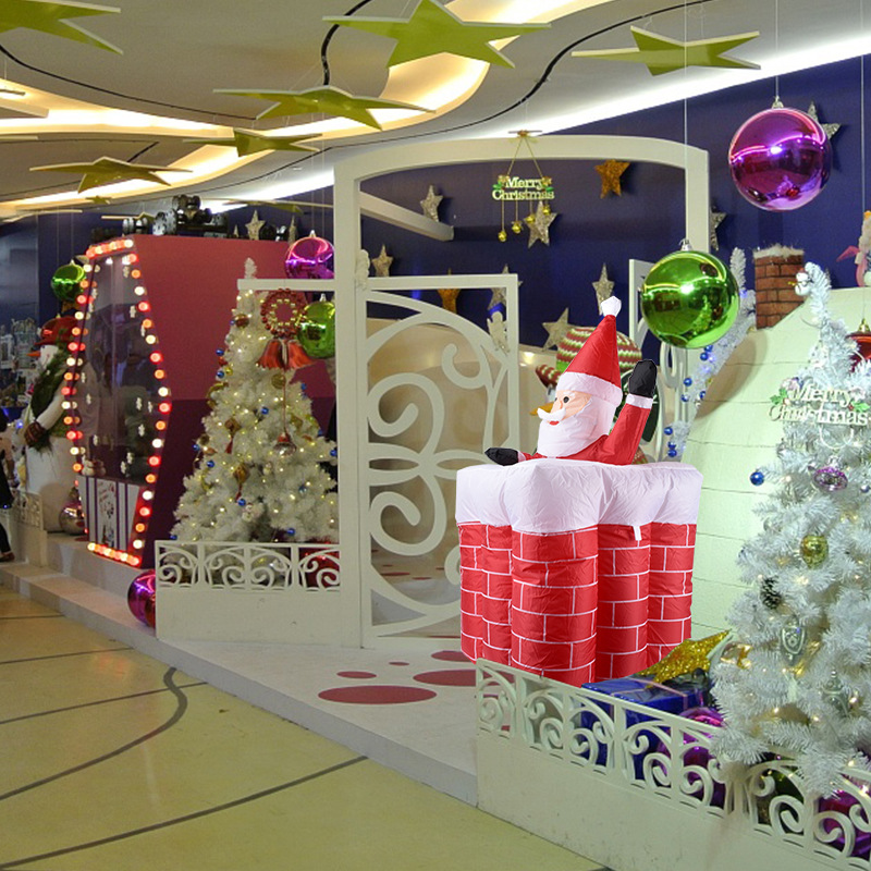 Decoraciones navideñas inflables para el marido y la mujer decoraciones de la ventana de la puerta del hotel del centro comercial retráctil decoración de la escena de la vieja