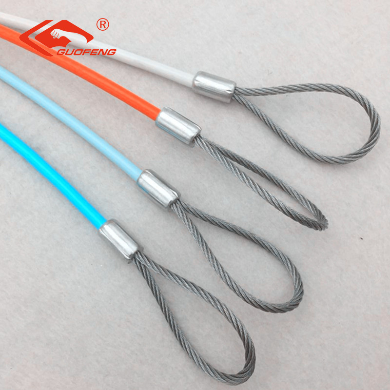 Fábrica directa de acero inoxidable 304 malla de acero revestida de plástico red de baloncesto de color resistente al desgaste de alta temperatura cuerda recubierta de goma