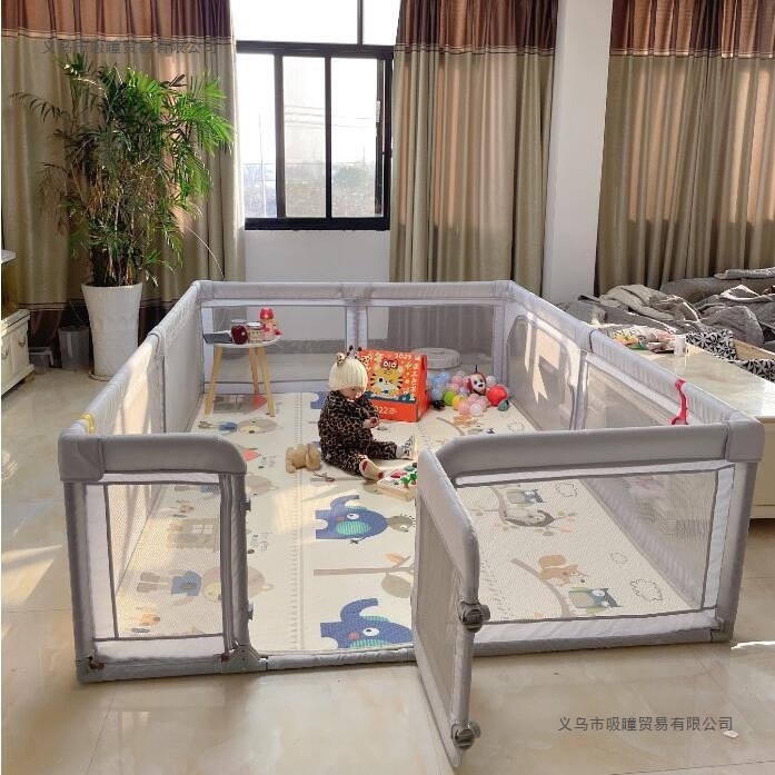 Resfor Baby Playpen Kidsren's Indoor Climbing Mat Guardrail Home Safety Fence Bed and Floor Dual-Use