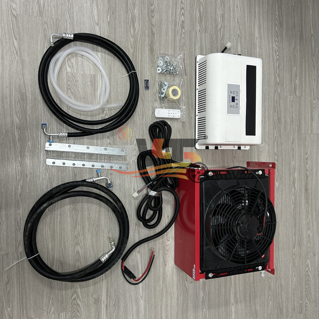 Suitable for truck excavator RV roof air conditioner suspended air conditioner 12V 24V red