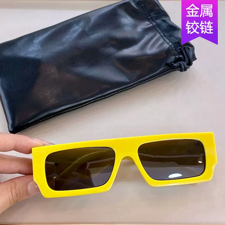 X印花方形小框太阳镜2021新款欧美时尚潮INS网红同款嘻哈街拍墨镜