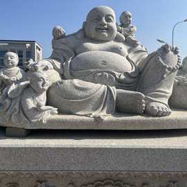 石雕弥勒佛图片大全 惠安石雕弥勒佛汉白玉佛像雕塑 家用玉石弥勒
