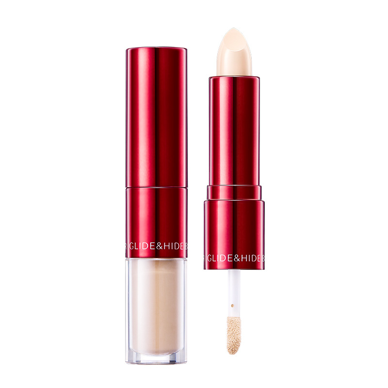 Life Girls concelador de doble cabeza, color de piel ligero, polvo no pegajoso, maquillaje transfronterizo, maquillaje al por mayor