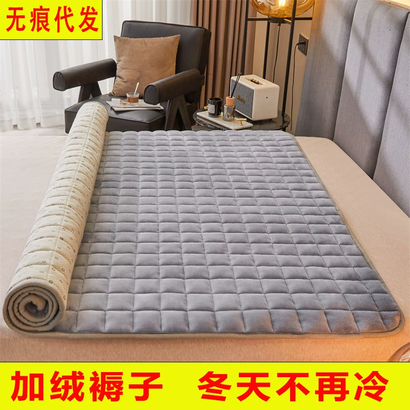 Зима плюс фабрика тюфяка пусковой площадки сплошного цвета фланели пусковой площадки кровати не-выскальзывания циновки кровати бархата молока валика двойника тюфяка кровати бархата