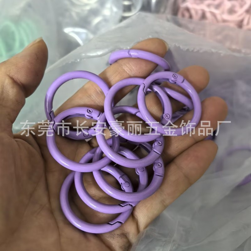 Labubu マカロン 33 ミリメートルスプリングバックル diy ジュエリー内径 25 ミリメートルオープンサークル 1.0inch カラースプリングサークル|undefined