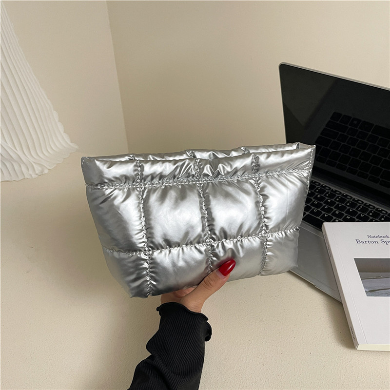 Casual de algodón simple bolso de cena de color sólido para mujeres coreanas personalidades versátiles bolso de moda de alta calidad