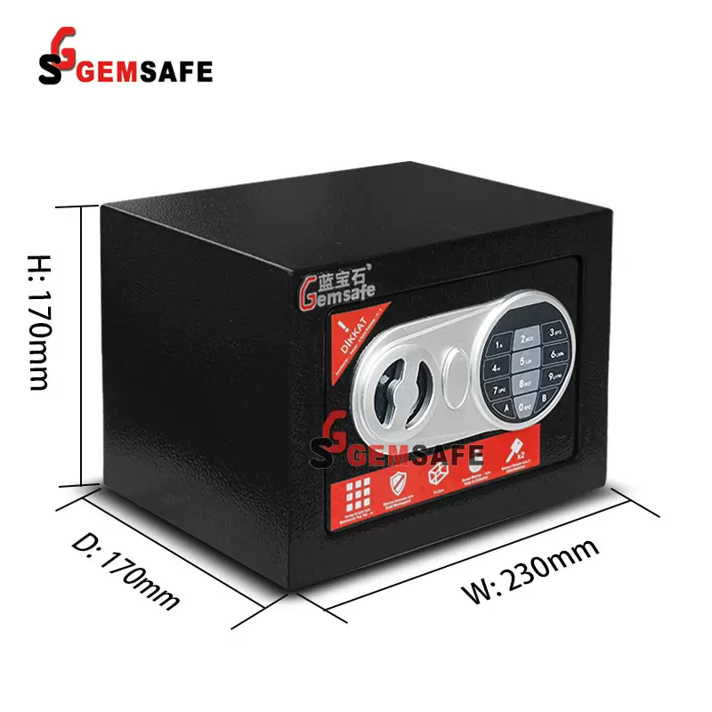 2025新款蓝宝石工厂直销酒店客房迷你家庭保险箱金属存储保险柜