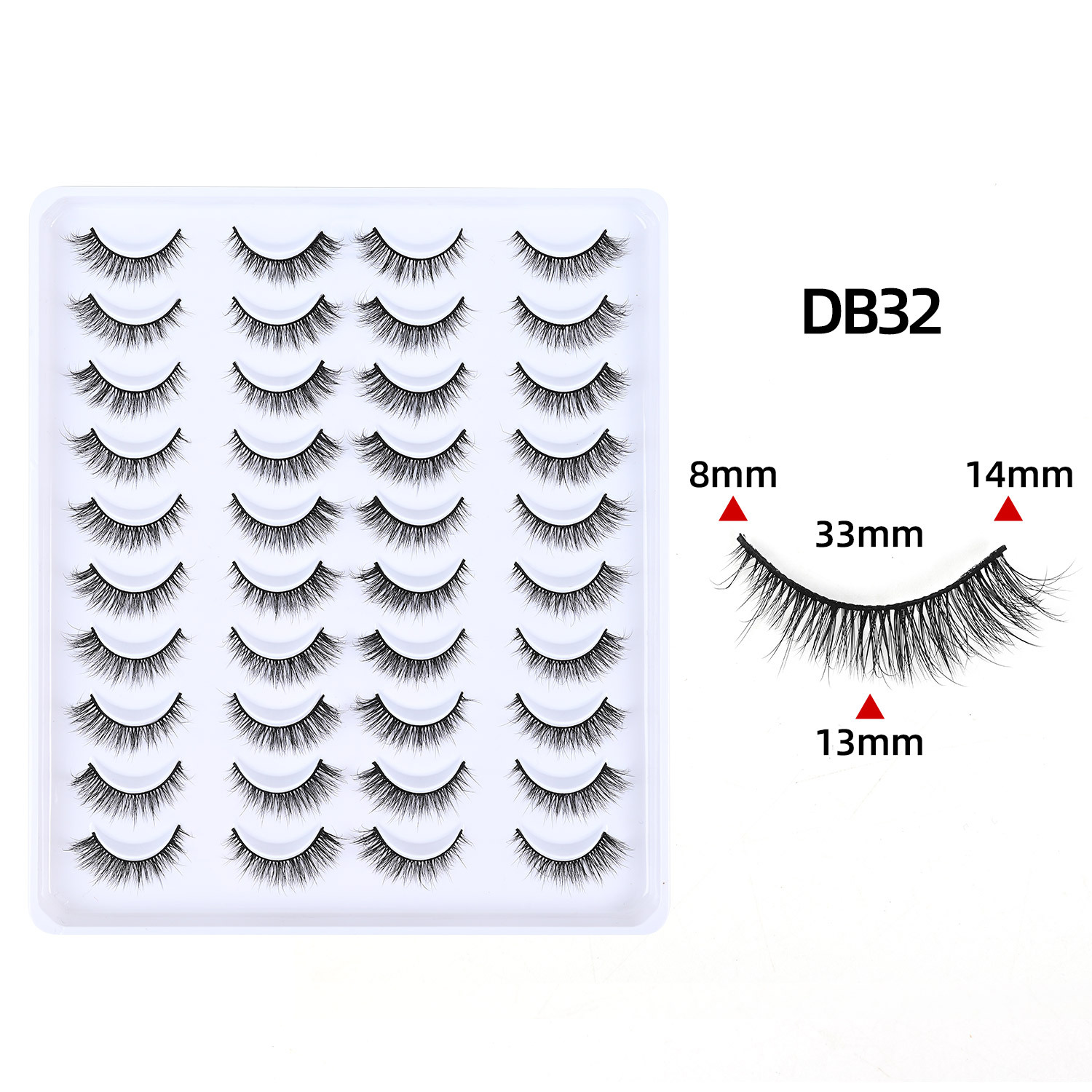 Gran capacidad de comercio exterior de Europa y los Estados Unidos una sola pieza de pestañas falsas tridimensionales curvas naturales cortas auto-injerto a pestañas peludas