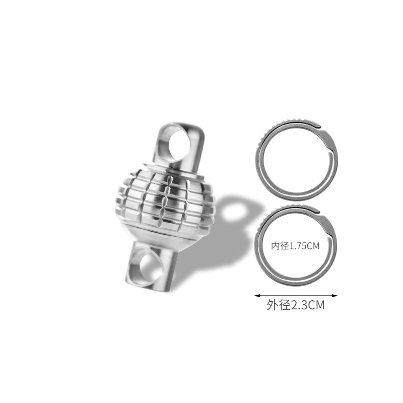 Llavero multifuncional portátil de aleación de titanio, de gran venta del fabricante, con cierre de anillo giratorio de liberación rápida para coche, con alta capacidad de carga.