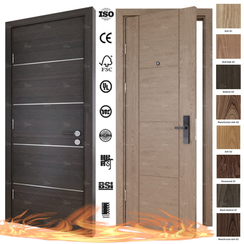 Foreign Trade Export American Standard Ul British Standard Bs Australian Standard as Apartment Residential Fire Door Smoke-Proof Door Hotel Wooden Fire Door