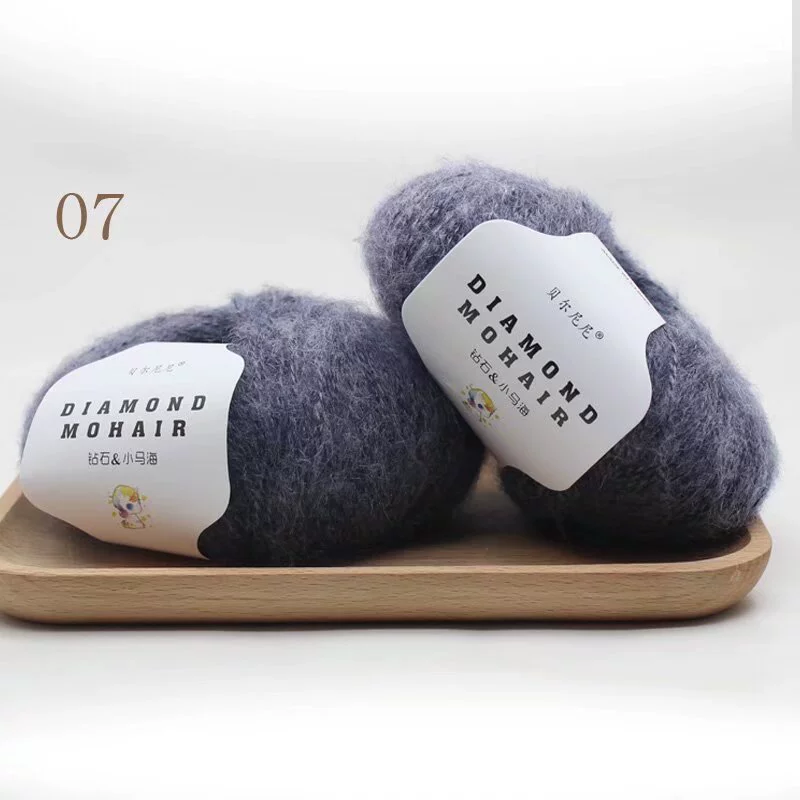Diamond Pony: шарф и клубок пряжи Diamond Mohair, ручная работа, бренд 贝尔尼尼, разнообразные конфигурации