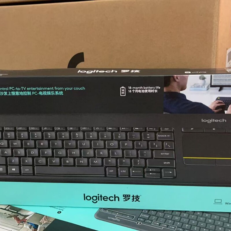 Logitech K400Plus Wireless Keyboard with Touchpad for Office and Home Use, Multimedia Control, 18-Month Battery Life Logitech K400Plus Wireless Keyboard with Touchpad for Office and Home Use, Multimedia Control, 18-Month Battery Life