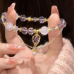 新中国式の紫水晶のブレスレットは色にぶつかって軽くて豪華です。