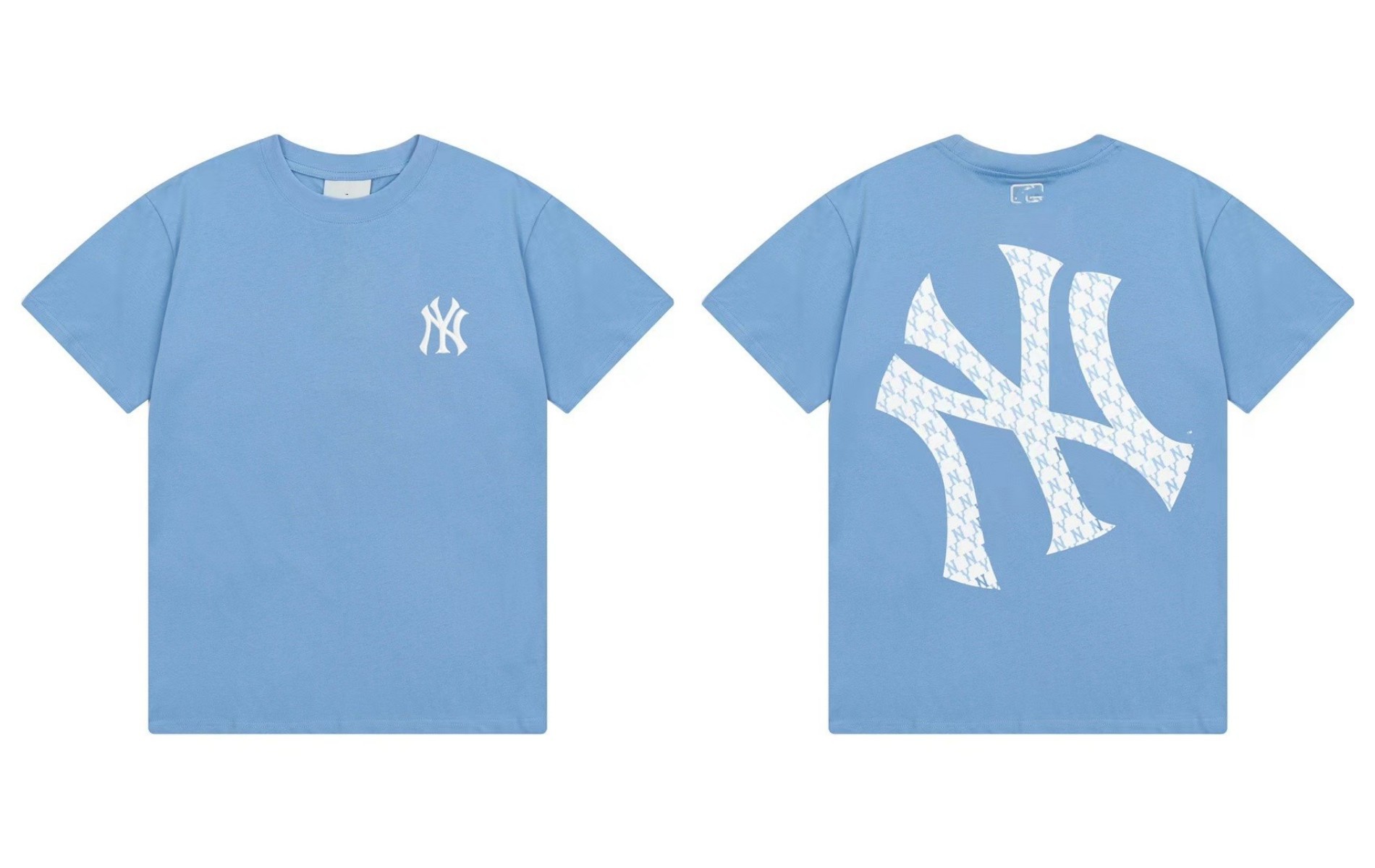 Fábrica al por mayor nueva moda Coreana de alta calidad impresa algodón manga corta hombres y mujeres mismo estilo pareja camiseta suelta soporte código de escaneo