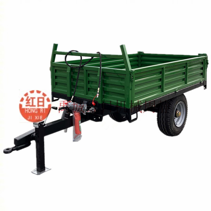 3吨两轮车斗   农用半挂拖车   阿里巴巴实拍农用自卸拖车