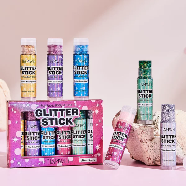 Cross-Border Wholesale Hot-Selling Glitter Stick for Face, Eyes, Hair, Body, Stage Makeup, Gel Glitter Stick, Body Glitter Paste