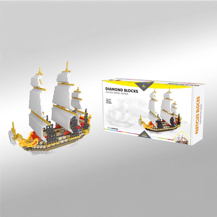 YZ pequeñas partículas ensambladas bloques de construcción Barco Pirata Titanic Liaoning 66501-66520 modelo