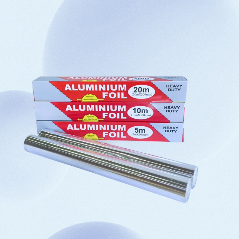Comercio exterior transfronterizo papel de aluminio de aluminio doméstico al por mayor papel de aluminio de aluminio de aluminio para hornear papel de aluminio de parrilla resistente a alta temperatura 3m / 5m / 10m