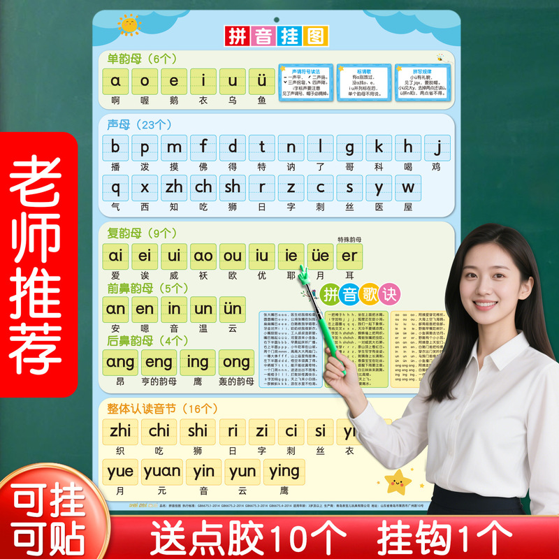 Pinyin Wall Chart 26 Chinese Alphabet Letters Wall Stickers First Grade First Semester Initials and Vowels Overall Reading and Spelling Complete Chart Pinyin Wall Chart 26 Chinese Alphabet Letters Wall Stickers First Grade First Semester Initials and Vowels Overall Reading and Spelling Complete Chart