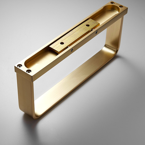 Brass towel rack towel ring bathroom towel storage rack all copper solid bathroom towel hanging ring simple punching