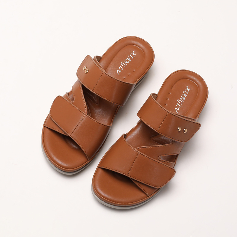 Wedge Heel Non-Slip Shoes For Women Summer New Fashionable Casual Versatile Beach Vacation Sandals_vogvips.com