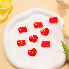 クリームゴム部品五星愛紅旗携帯ケース手作りdiy材料ヘアピン髪飾り樹脂部品