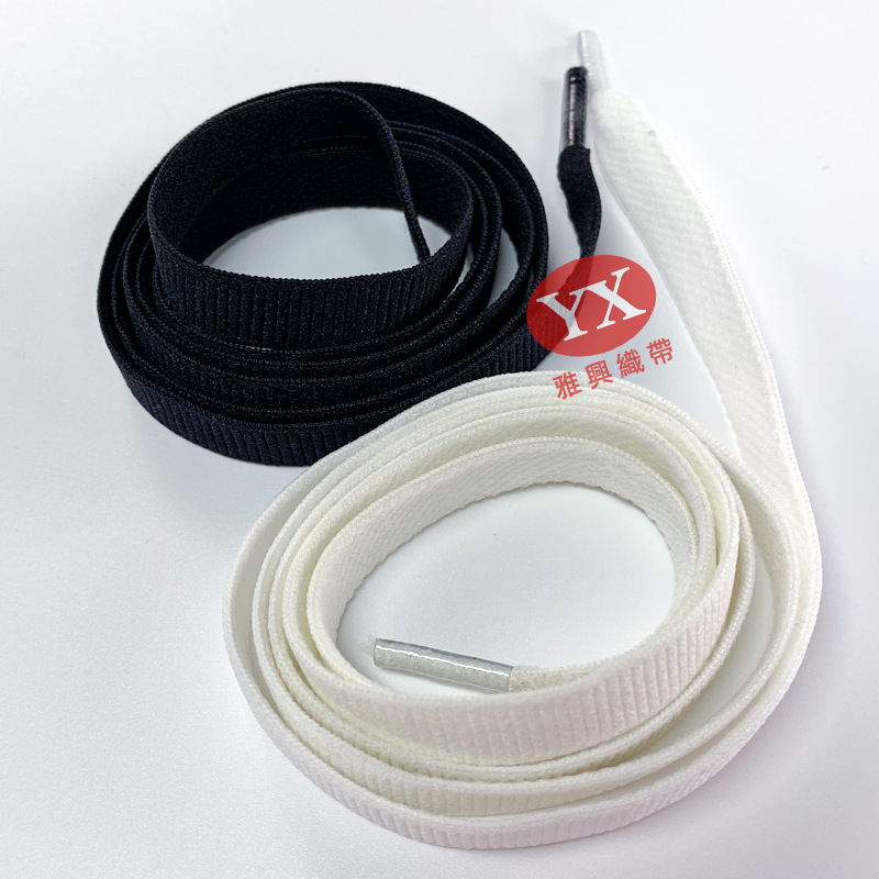 锦纶扁平塑料头鞋带批发 加厚弹力罗纹松紧带 跨境运动裤裤腰抽绳