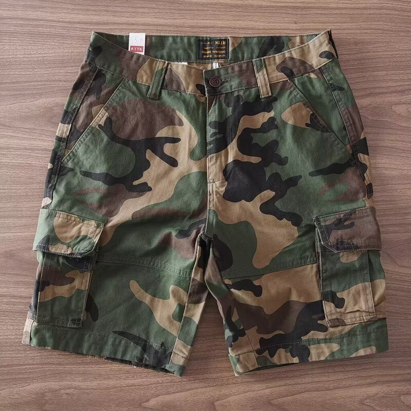 2026 American-Style Summer Camouflage Shorts for Men, Trendy Mid-Length Shorts, 5-Point Pants, Workwear with Side Pockets, Multi-Pocket Casual Camouflage Pants 2026 American-Style Summer Camouflage Shorts for Men, Trendy Mid-Length Shorts, 5-Point Pants, Workwear with Side Pockets, Multi-Pocket Casual Camouflage Pants