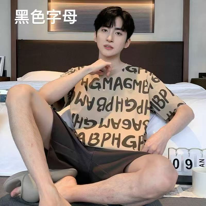 남자 더블 쇼츠  검정색 글자