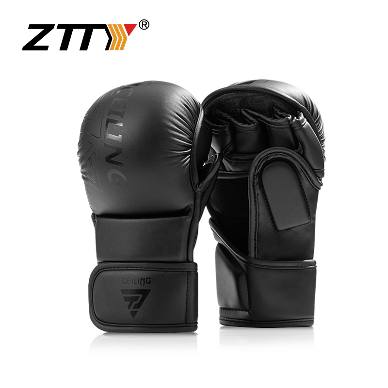 Guantes de boxeo MMA personalizados ZTTY, hombres adultos, guantes de lucha profesionales, Sanda, guantes de lucha física, ufc