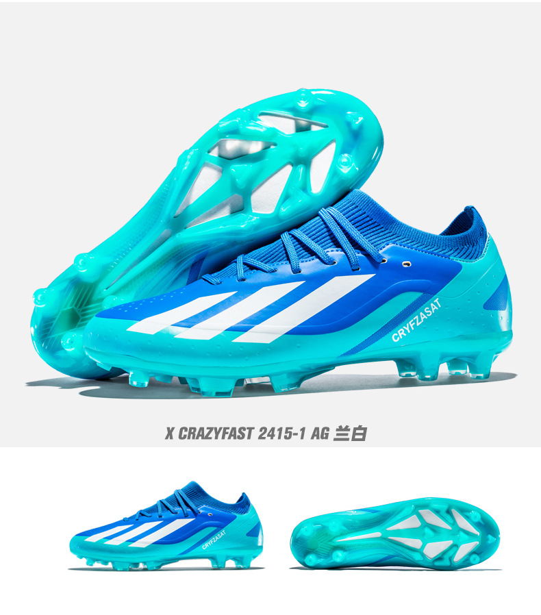 Botas de fútbol para niños de copa de talla grande transfronterizas para hombres y adolescentes estudiantes mujeres TF clavos rotos AG zapatos deportivos de entrenamiento de competencia de uñas largas