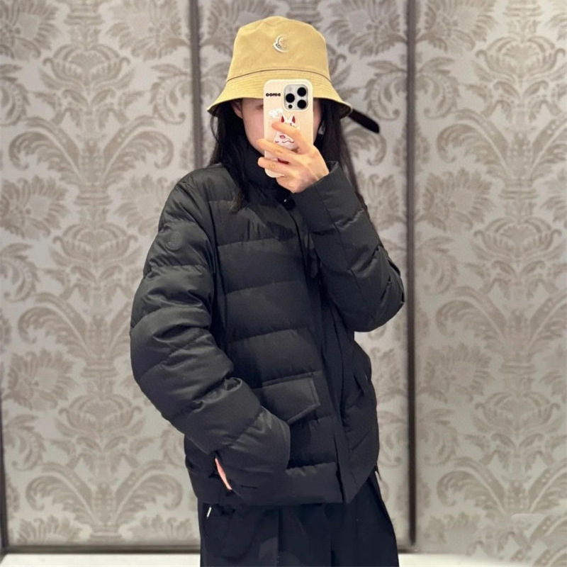 25秋季新款南油高定Mon简约休闲百搭撞色纽扣立领羽绒服外套|undefined