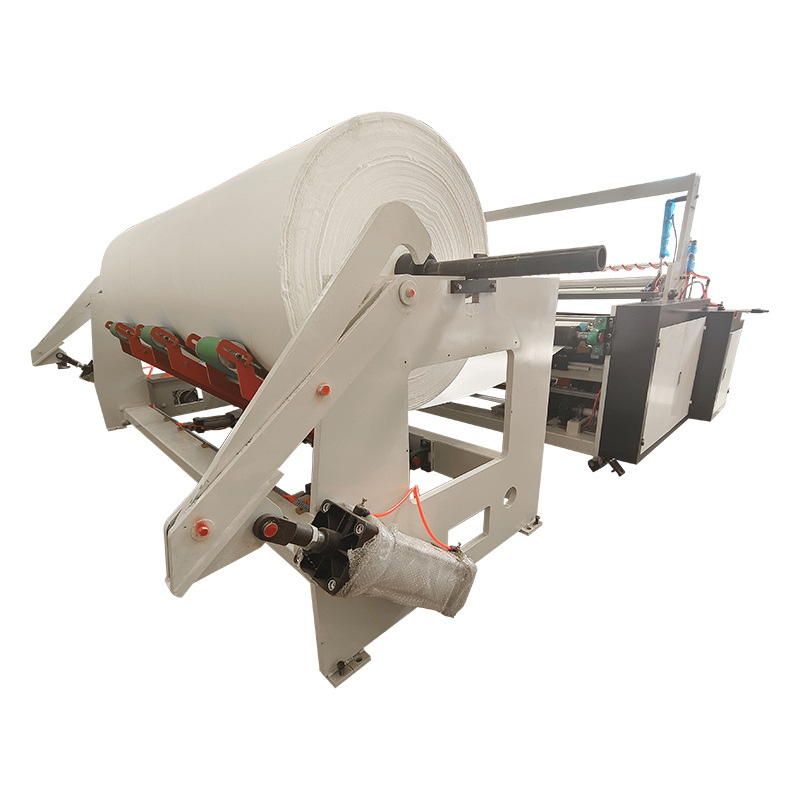 Rollo de papel higiénico máquina de corte de papel higiénico equipo automático placa pequeña rebobinadora de papel encolado compuesto rebobinadora