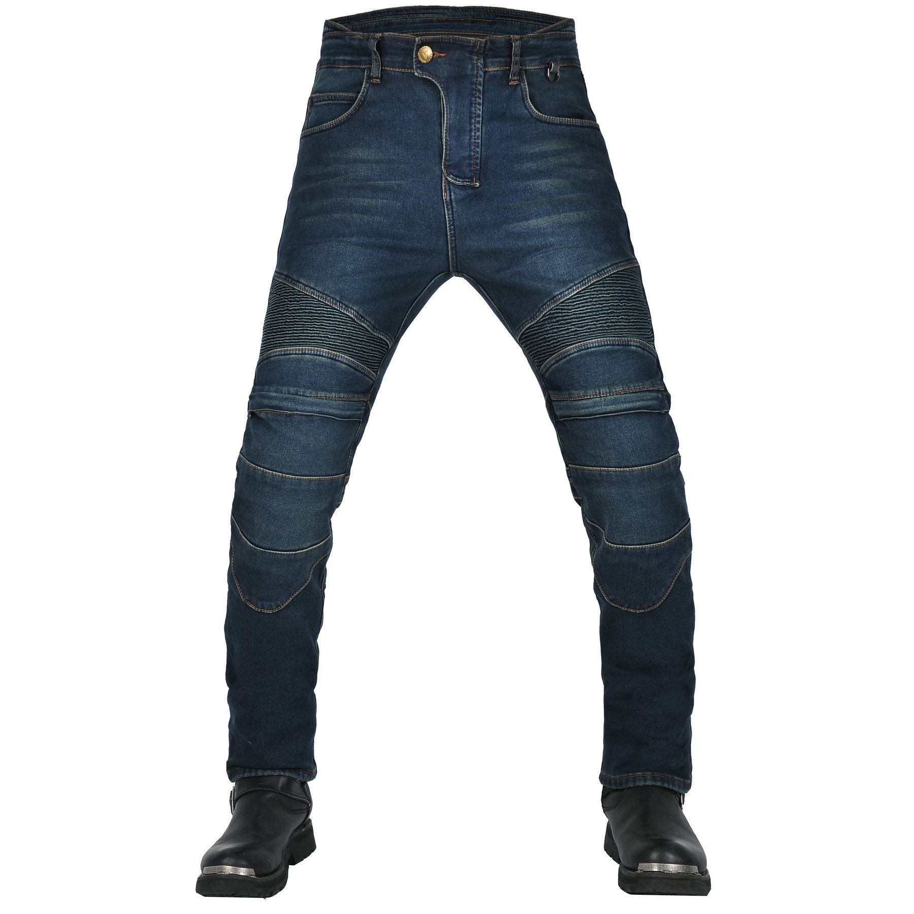 VOLERO Pantalones vaqueros de la motocicleta de los hombres y de las mujeres pantalones de montar de la motocicleta de Invierno Polar-forrado Impermeable cálido Racing pantalones anti-caída