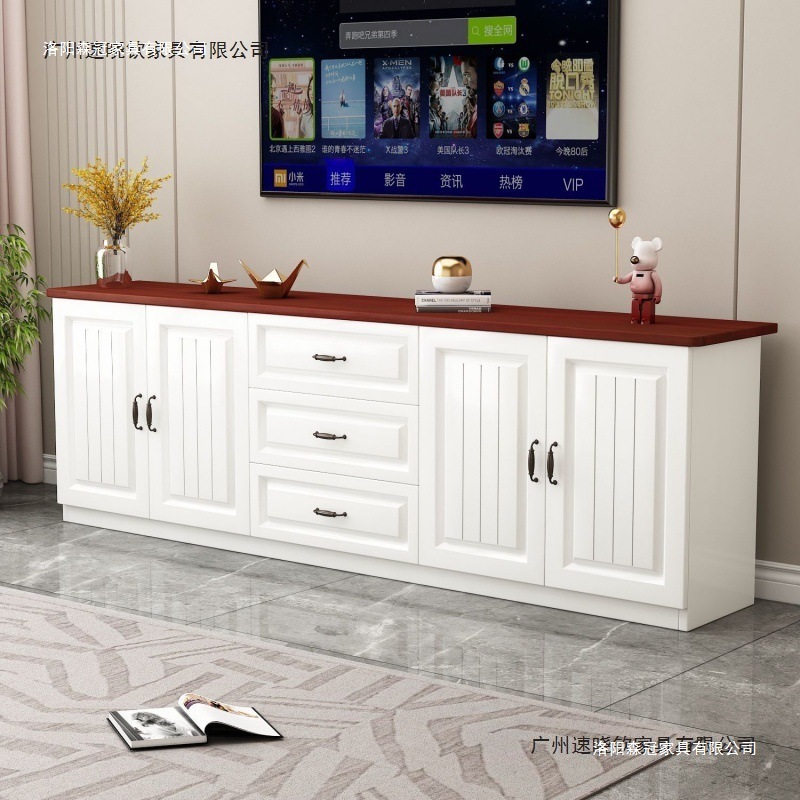 High Modern Minimalist Solid Wood Tv Cabinet Floor Cabinet Combination Storage Cabinet Living Room Bedroom Floor Combination