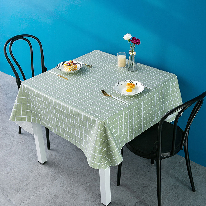 Mantel impermeable a prueba de aceite desechable tela de escritorio ins Estilo nórdico mesa cuadrada tela PVC mesa de café Mesa estera mantel