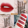 Hengfang Retro Plaid atmosphere Labial glaze Smooth velvet Matte Color Lasting