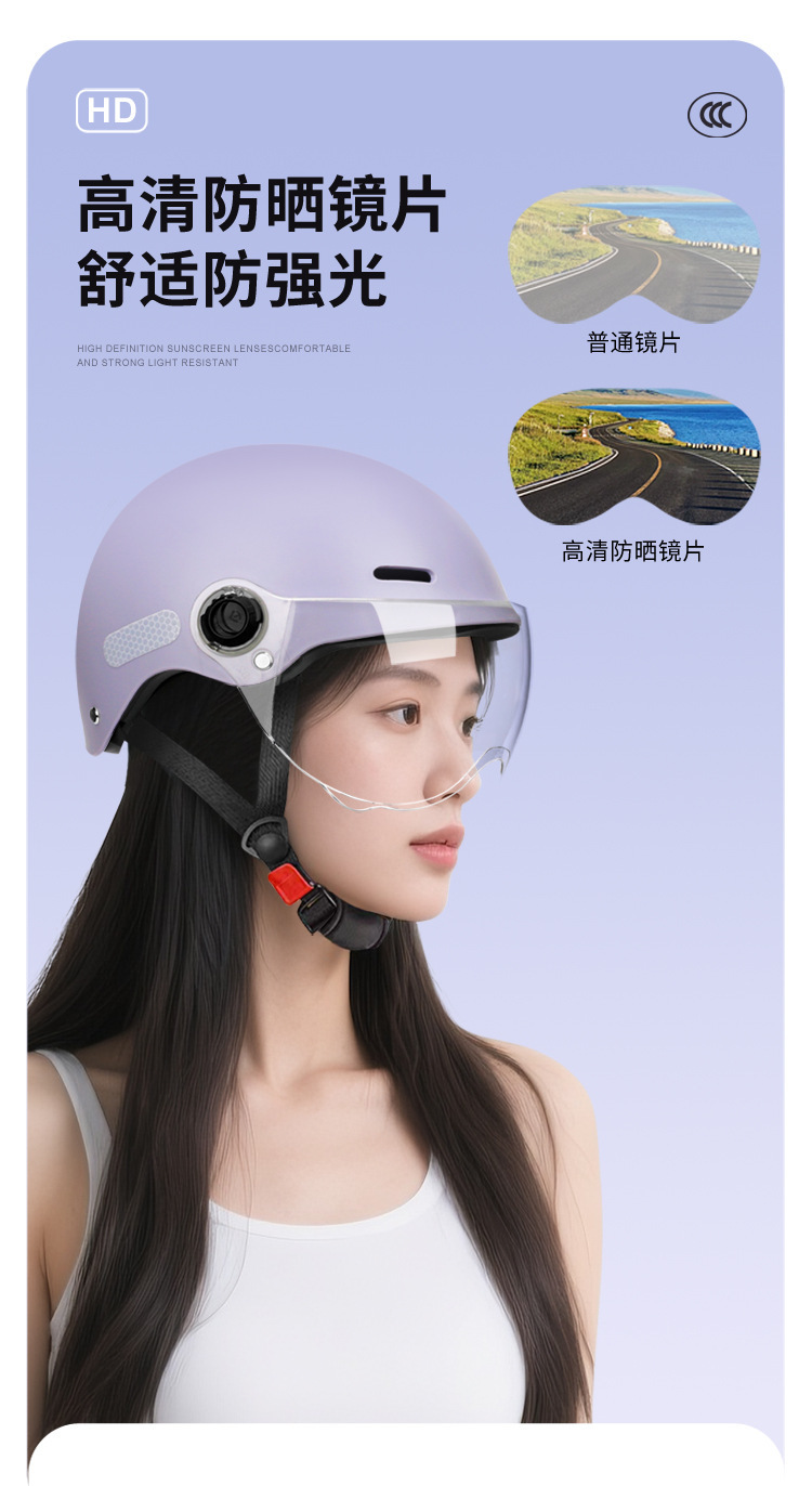 Foreign trade style electric motorcycle helmet, men's electric scooter half helmet, women's all-season sun protection safety helmet