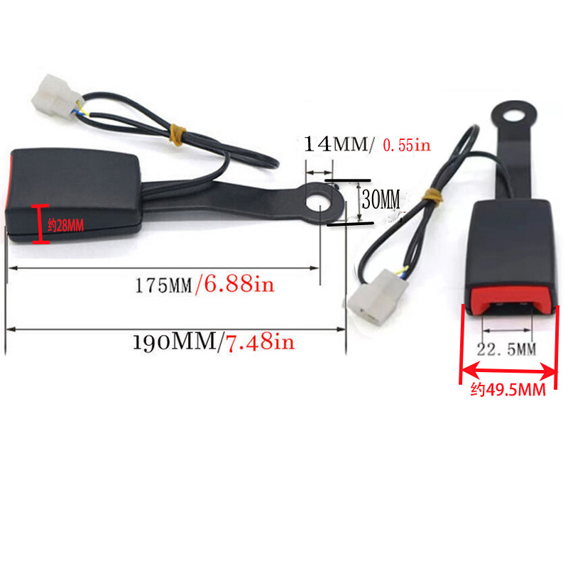 Car Seat Belt Accessories, Passenger Car and Truck Lock Buckle, Socket Buckle Base, Seat Belt Socket Slot, Seat Seat